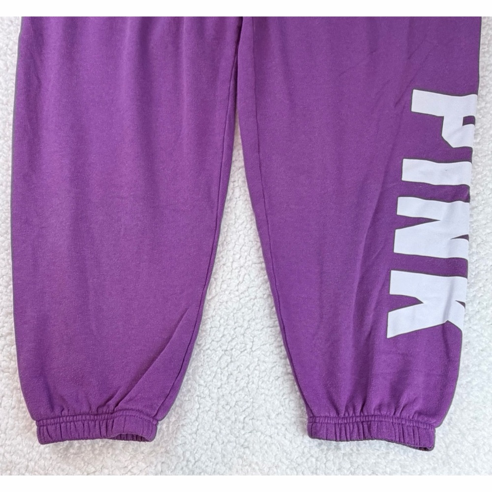 PINK • Victoria's Secret Purple Logo High-Waisted Sweatpants, M - Picture 7 of 11